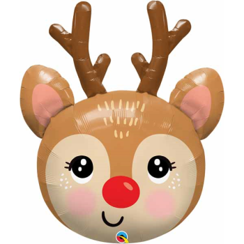 Image de 35" - RED NOSED REINDEER HEAD SUPER SHAPE