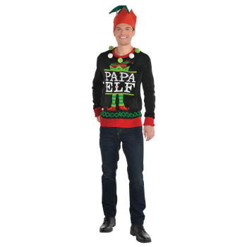 Image de WEARABLES - PAPA ELF UGLY SWEATER - SMALL/MEDIUM