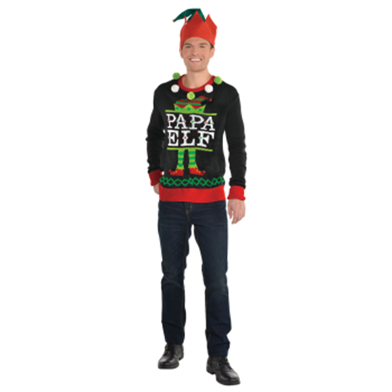 Image sur WEARABLES - PAPA ELF UGLY SWEATER - SMALL/MEDIUM