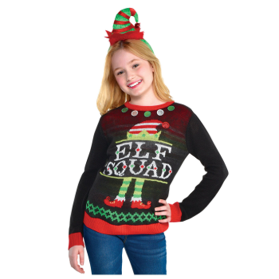 Picture of WEARABLES - ELF SQUAD UGLY SWEATER - KIDS XSMALL/SMALL