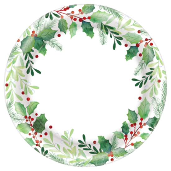 Picture of TABLEWARE - TRADITIONAL HOLLY 9" PLATES 