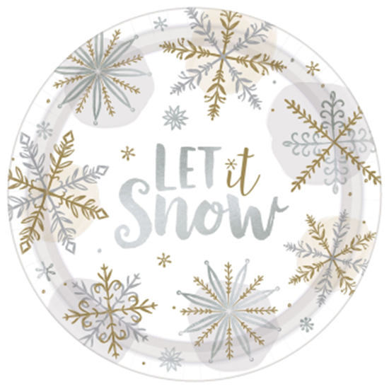 Picture of TABLEWARE - SHINING SNOW 10" METALLIC PLATES 