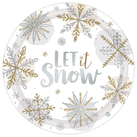 Image sur TABLEWARE - SHINING SNOW 10" METALLIC PLATES 