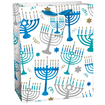 Image de DECOR - HANUKKAH MENORAH MEDIUM GIFT BAG