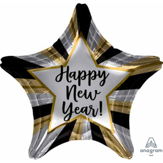 Image sur 18'' FOIL - HAPPY NEW YEAR RADIANT STAR