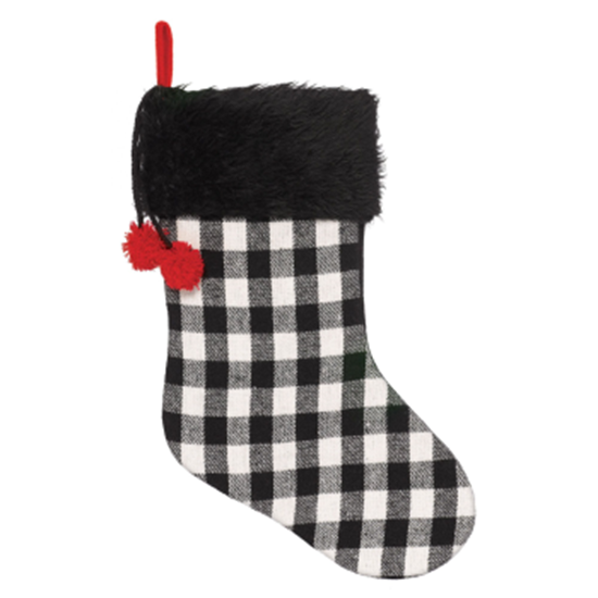 Picture of DECOR - BUFFALO PLAID STOCKING