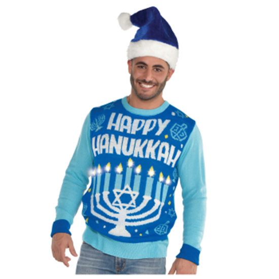 Picture of WEARABLE - LIGHT UP MENORAH UGLY SWEATER - SMALL/MEDIUM