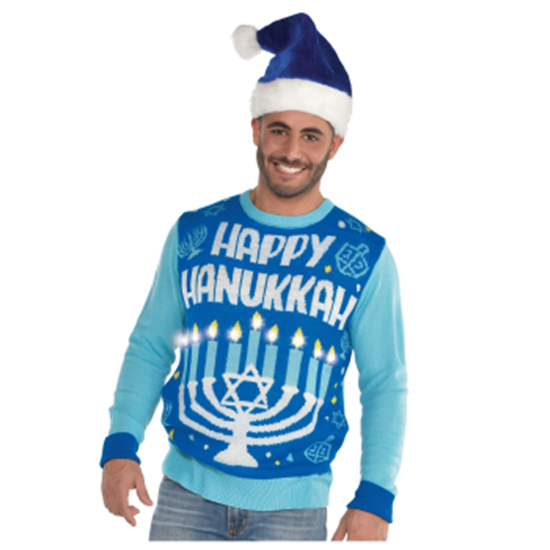 Image sur WEARABLE - LIGHT UP MENORAH UGLY SWEATER - SMALL/MEDIUM