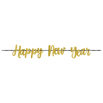 Image de DECOR - NEW YEAR GOLD GLITTER BANNER