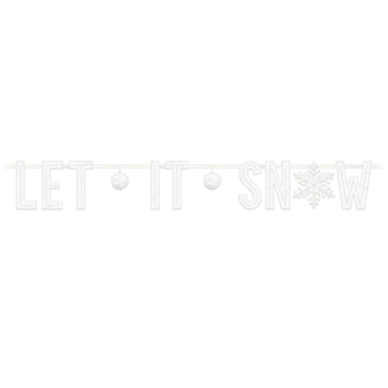 Image sur DECOR - LET IT SNOW FELT BANNER