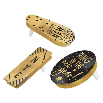 Image de DECOR - NOISEMAKERS - NEW YEAR METAL NOISE MAKER - BLACK/GOLD/SILVER