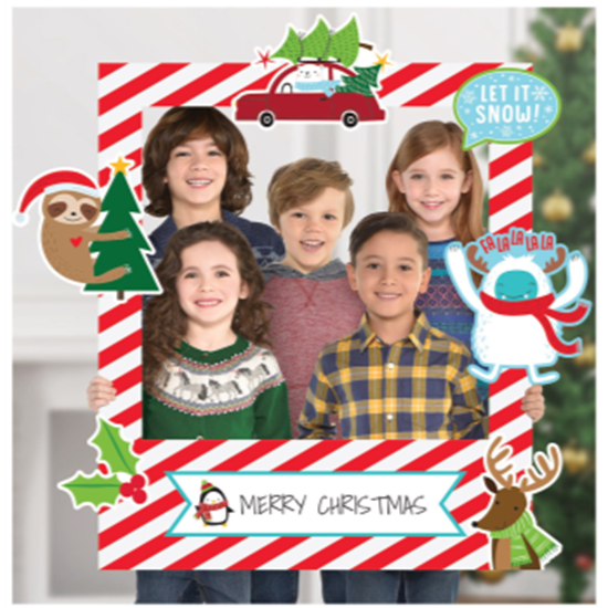 Image sur DECOR - CHRISTMAS GIANT PHOTO FRAME WITH PROPS