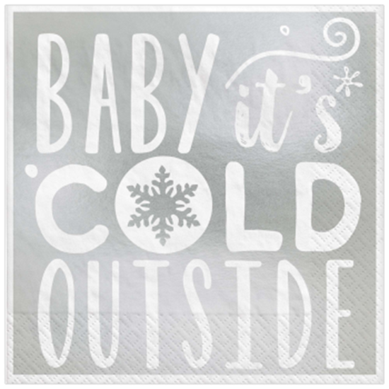 Picture of TABLEWARE - BABY IT'S COLD OUTSIDE  BEVERAGE NAPKINS