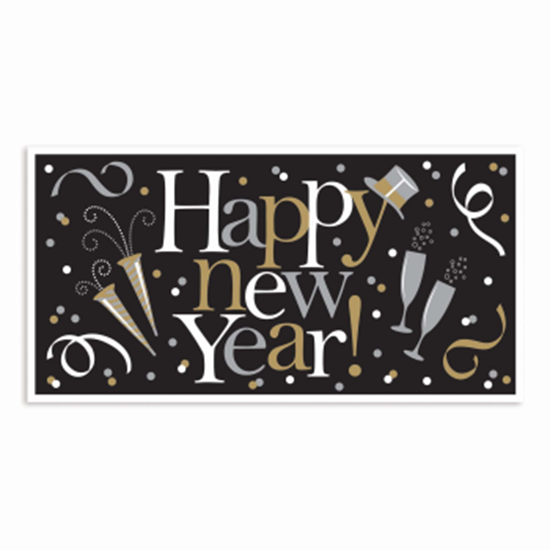Image sur DECOR - HAPPY NEW YEAR GIANT PLASTIC BANNER