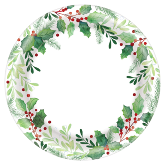 Image sur TABLEWARE - TRADITIONAL HOLLY 7" PLATES 