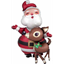 Image de 48" - SANTA AND REINDEER AIRWALKER - INCLUDES HELIUM