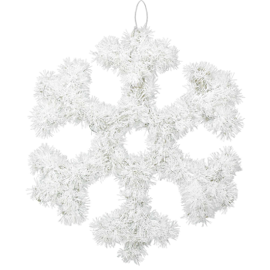 Picture of DECOR - SNOWFLAKE TINSEL HANGING DECORATION