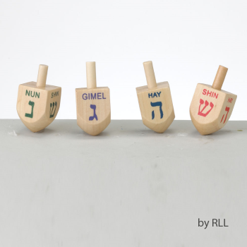 Image de DECOR - WOODEN DREIDEL 