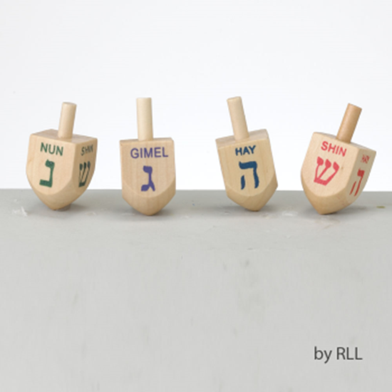 Picture of DECOR - WOODEN DREIDEL 