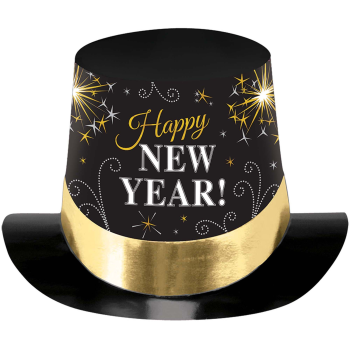 Image de WEARABLES - NEW YEAR PAPER TOP HAT - BLACK/GOLD/SILVER