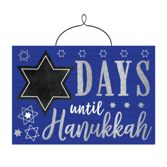 Picture of DECOR - COUNTDOWN TO HANUKKAH HANGING SIGN