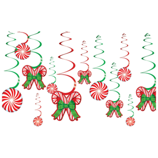 Picture of DECOR - CANDY CANE SWIRL DECORATION