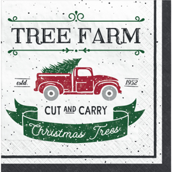 Picture of TABLEWARE - TREE FARM LUNCHEON NAPKINS