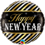 Picture of 18" FOIL - NEW YEAR DIAGONAL STRIPES