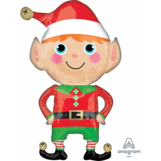 Image sur 36" - HAPPY CHRISTMAS ELF SUPER SHAPE