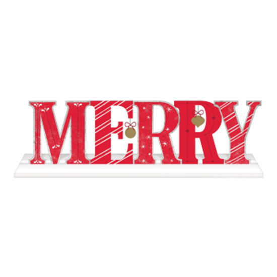 Picture of DECOR - MERRY DELUXE STANDING SIGN