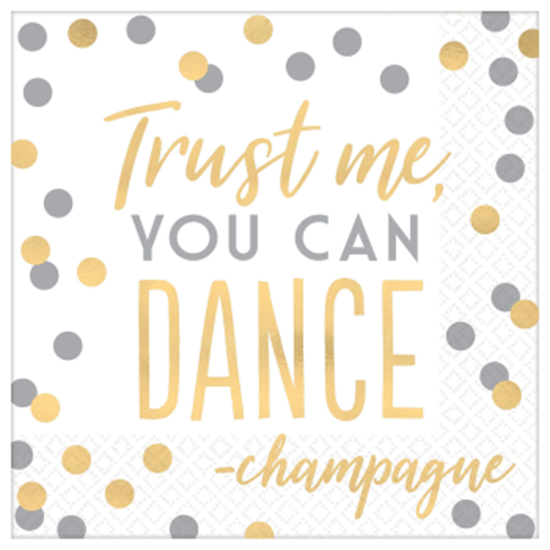 Image sur TABLEWARE - TRUST ME YOU CAN DANCE LUNCHEON NAPKINS - 16 COUNT