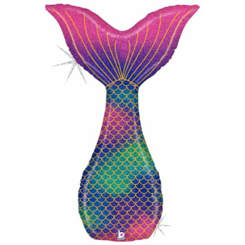 Image de MERMAID TAIL GLITTER SHAPE 38"