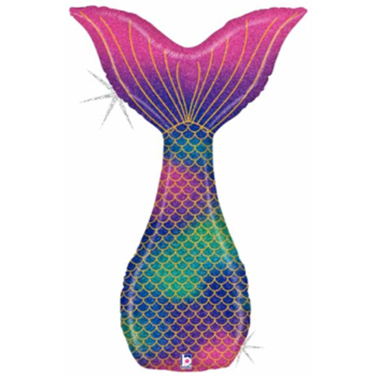 Image sur MERMAID TAIL GLITTER SHAPE 38"