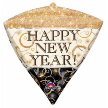 Picture of 17" FOIL - GEOMETRIC NEW YEAR SPARKLE DIAMOND ULTRASHAPE
