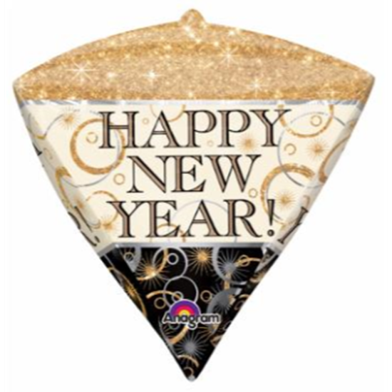 Image sur 17" FOIL - GEOMETRIC NEW YEAR SPARKLE DIAMOND ULTRASHAPE
