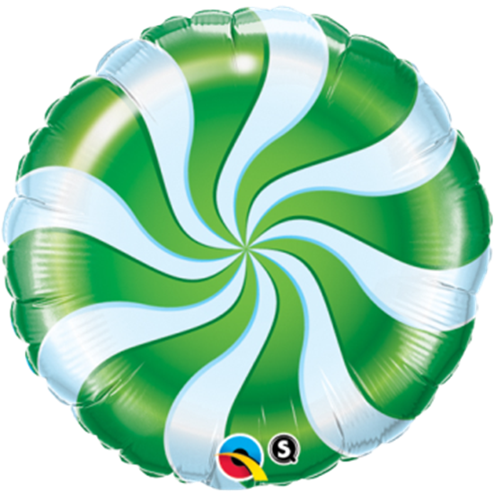 Picture of 18" FOIL - CANDY SWIRL GREEN