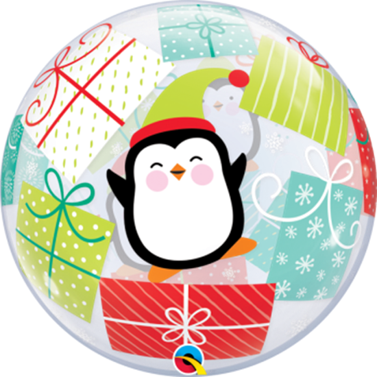 Picture of 22" BUBBLE - PENGUINS AND PRESENTS