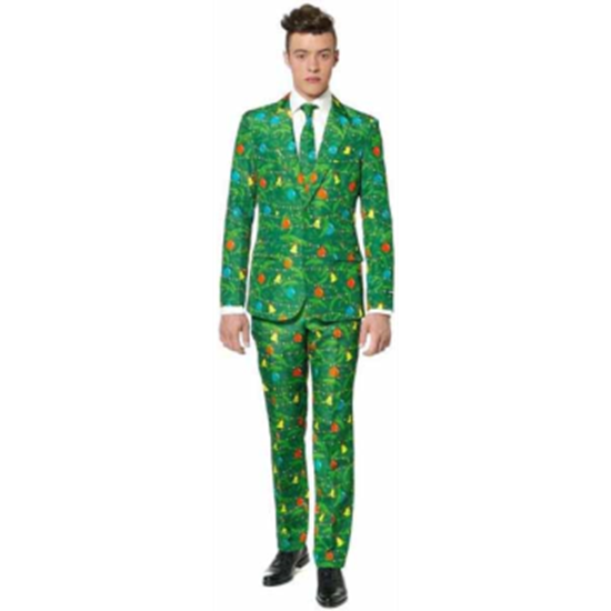 Picture of WEARABLES - CHRISTMAS GREEN TREE MEN'S SUIT - MEDIUM