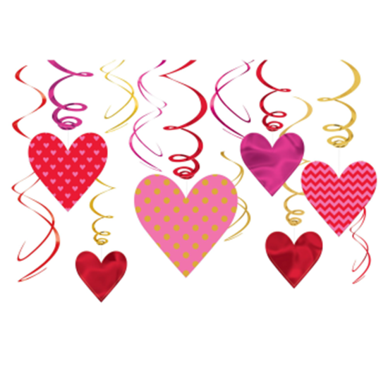 Image sur DECOR - VALENTINE HEARTS VALUE SWIRLS 