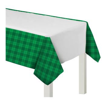 Image de TABLEWARE - PLAID PLASTIC TABLE COVER - ST PAT'S