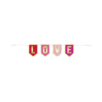 Image de DECOR - LOVE PENNANT BANNER FOIL BANNER - 3FT