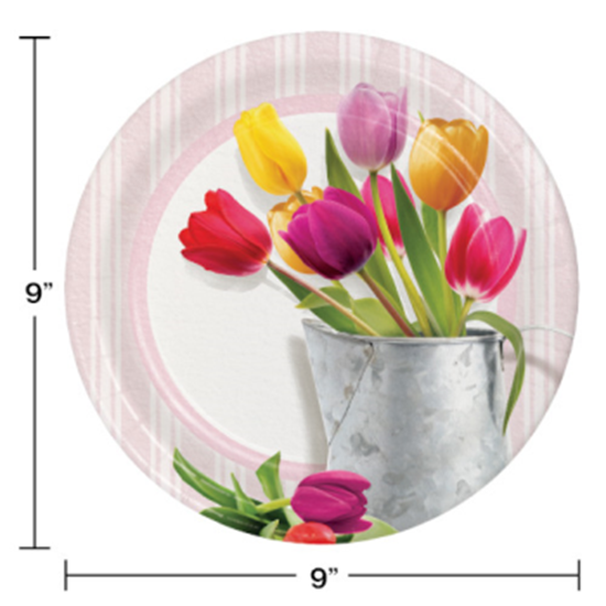 Picture of TABLEWARE - SPRINGTIME TULIPS 9" PLATES