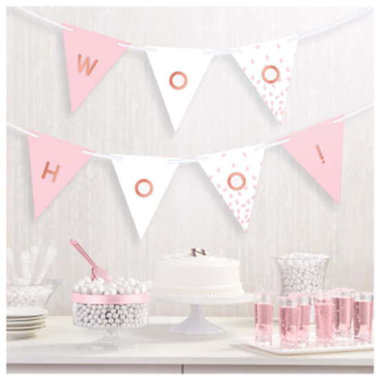 Picture of DECOR - PENNANT BANNER CUSTOMIZABLE - ROSE GOLD