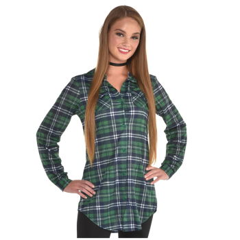 Image de WEARABLES - GREEN PLAID SHIRT SMALL/MEDIUM