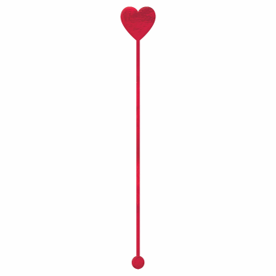 Picture of DECOR - HEART PLASTIC DRINK STIRRERS 
