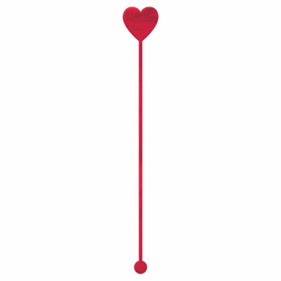 Image sur DECOR - HEART PLASTIC DRINK STIRRERS 