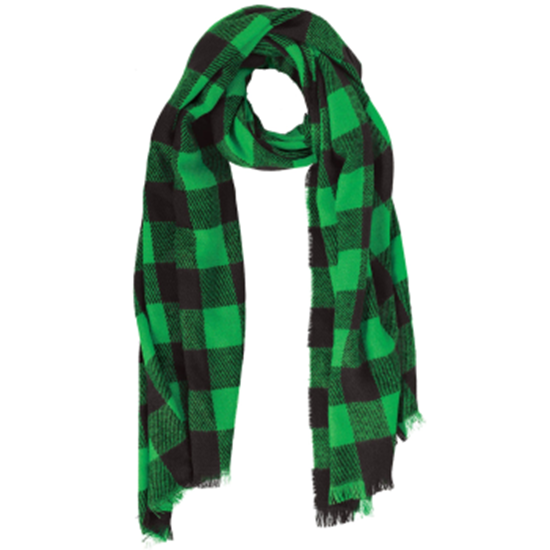 Picture of WEARABLES - PLAID FRINGE SCARF