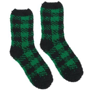 Picture of WEARABLES - PLAID FUZZY CREW SOCKS