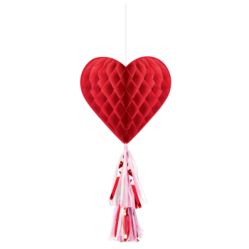 Picture of DECOR - VALENTINE'S DAY HONEYCOMB HEART WITH TAIL
