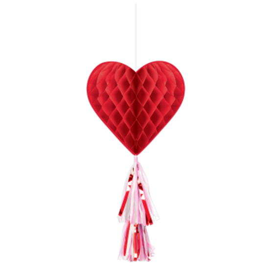 Image sur DECOR - VALENTINE'S DAY HONEYCOMB HEART WITH TAIL